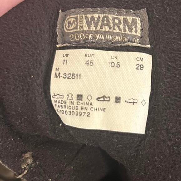 Olive green & brown Insulated Waterproof Merrell hiking boots - Picture 6 of 7